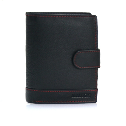 Męski portfel z ozdobnym przeszyciem