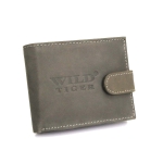Mały poziomy portfel męski Wild Tiger - ciemnoszary