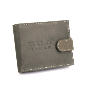 Mały poziomy portfel męski Wild Tiger - ciemnoszary