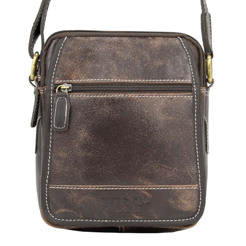 Listonoszka męska ze skóry nubukowej