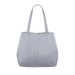  Pojemna skórzana torebka damska worek shopper - gołębi