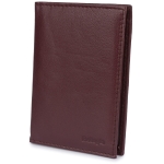 Skórzane etui z systemem RFID - bordowe