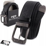 Pasek męski skórzany premium szeroki 4cm klasyczny czarny Beltimore Jeans