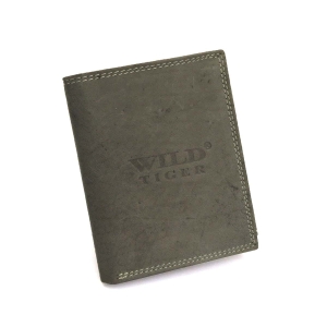 Portfel męski pionowy Wild Tiger ciemnobrązowy