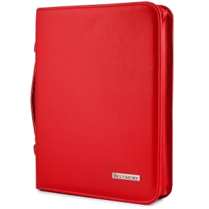 Czerwony Beltimore luksusowy damski biwuar aktówka teczka organizer dla handlowca I57