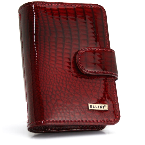 Wizytownik ze skóry lakierowanej Ellini